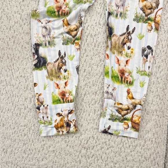 Bamboo Farm Animal Print Kids Pajama Set - Picture 3 of 4